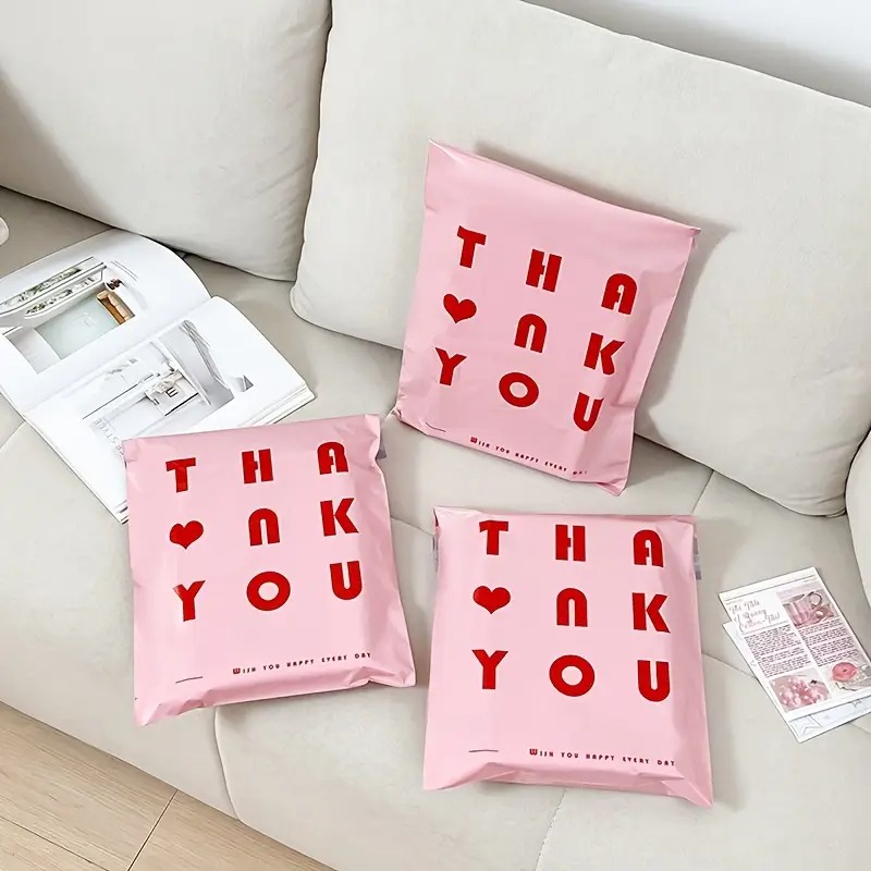 Полиэтиленовый пакет для рассылки с надписью «Thank You»