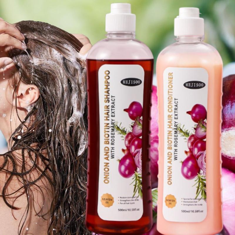 Шампунь и Кондиционер с луком, биотином и розмарином для роста и блеска волос. Onion Rosemary shampoo