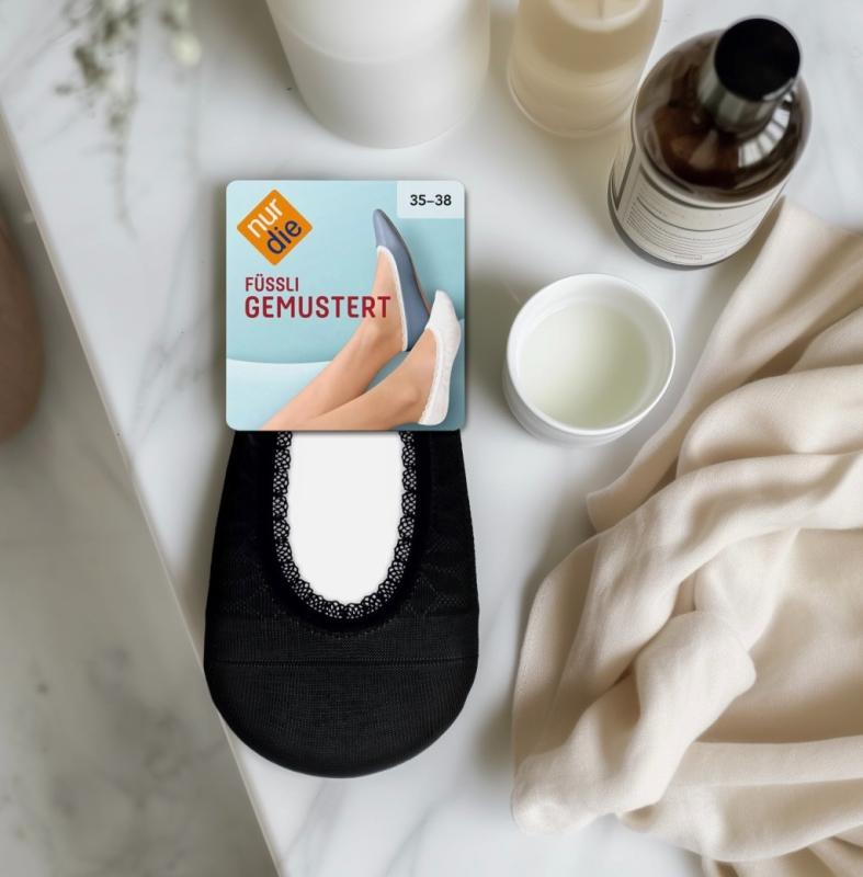 Подследники хлопок с кружевным краем Fussli pattemed color  Подследники хлопок с кружевным краем Fussli pattemed color