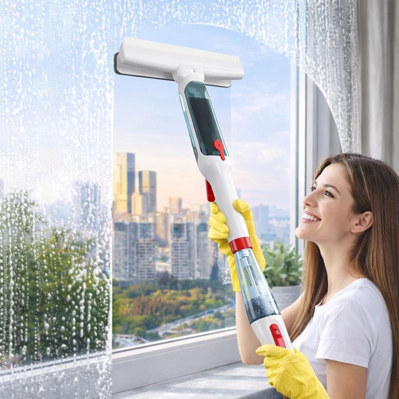 Стеклоочиститель 4-в-1 с распылителем и встроенным баком для сбора грязной воды