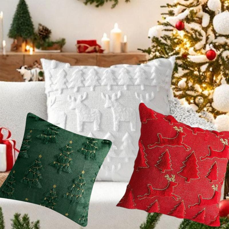 Новогодние наволочки на подушки 45 х 45 см