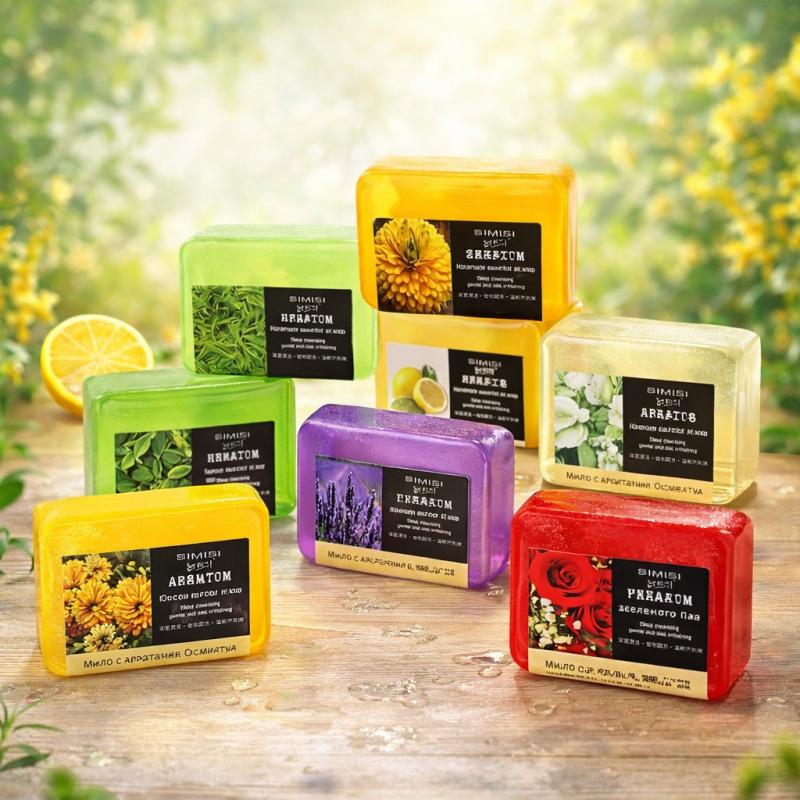 SIMISI Натуральное мыло ручной работы с растительными экстрактами и эфирными маслами