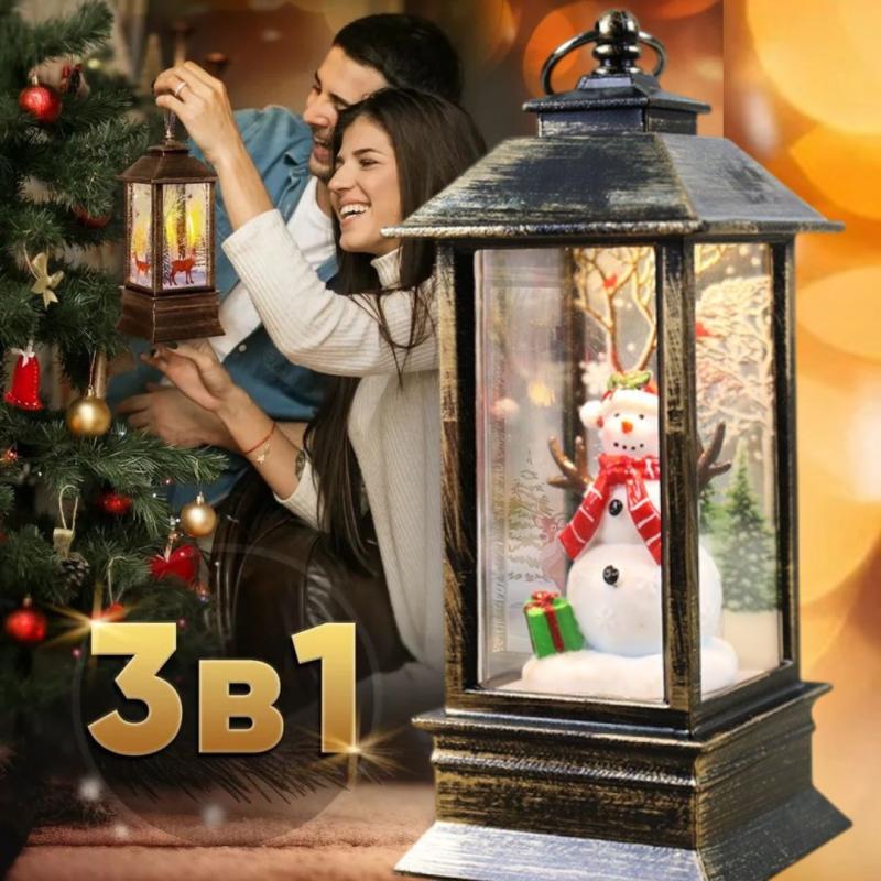 Новогодний фонарь , светильник с подсветкой