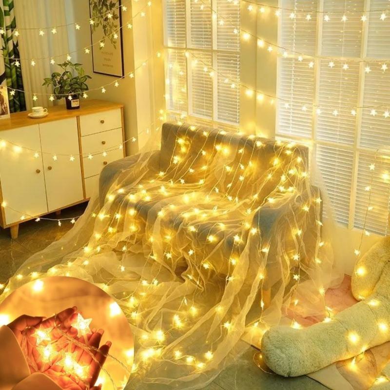 Гирлянда Звезды 80 ламп, 10 м