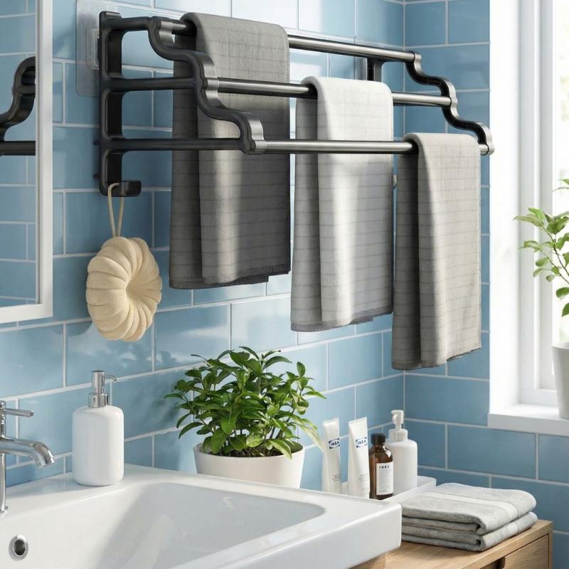 Вешалка для полотенец 3 Яруса , Без сверления