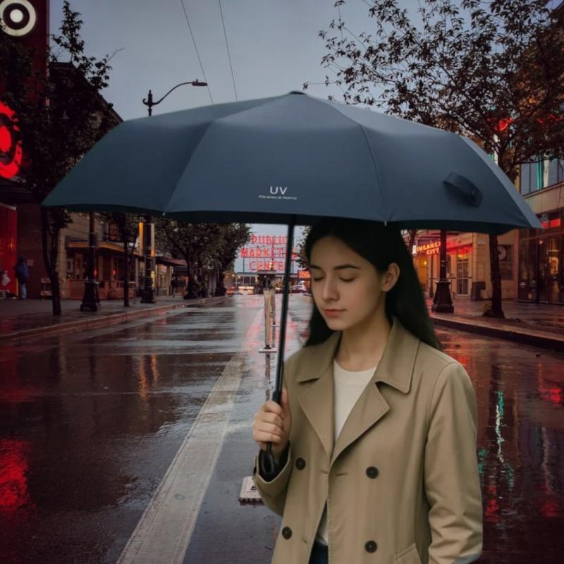 Автоматический зонт, складной, с защитой от УФ-излучения , 8 спиц