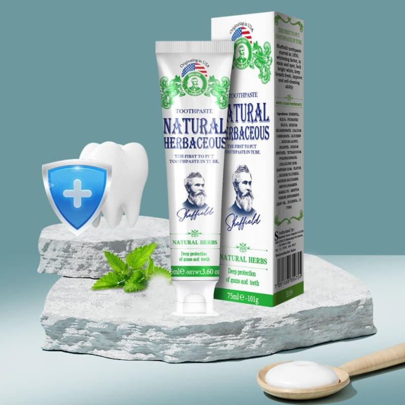 SHEFFIELD  Зубная паста против кариеса , Natural Herbaceous 75 мл SHEFFIELD  Зубная паста против кариеса , Natural Herbaceous 75 мл