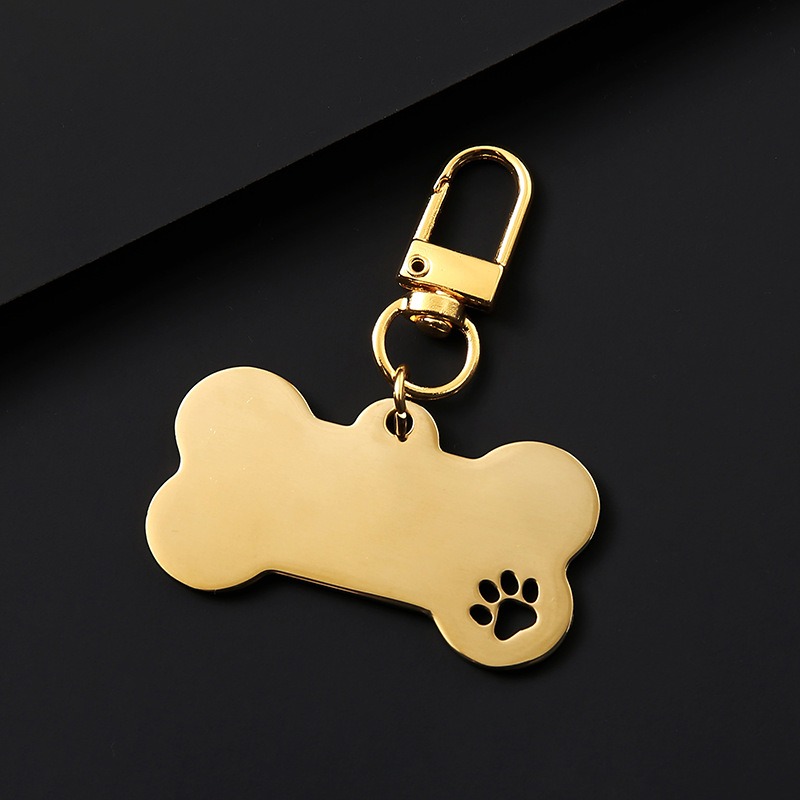 Адресник с гравировкой для собак и кошек из нержавеющей стали