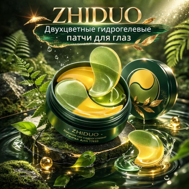 ZHIDUO Двухцветные гидрогелевые патчи для глаз