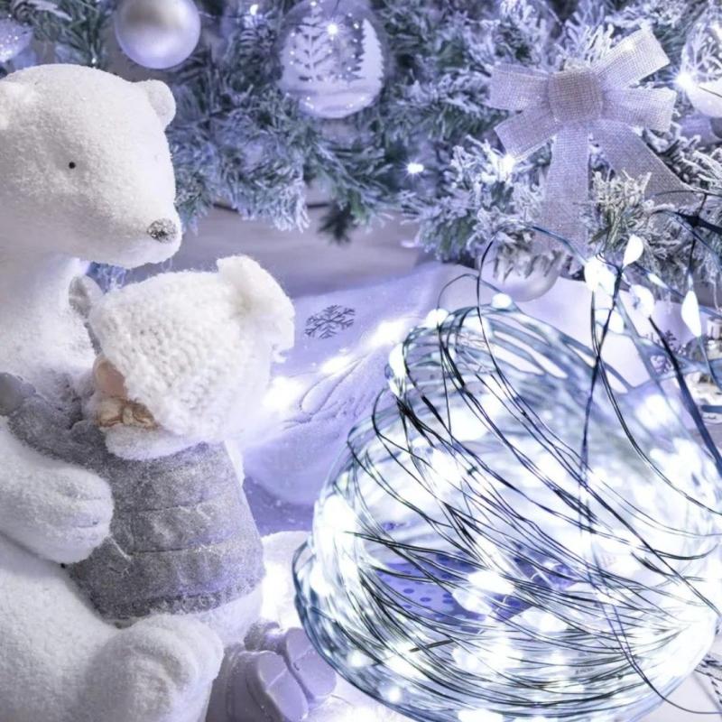 Гирлянда Роса белая 10 метров