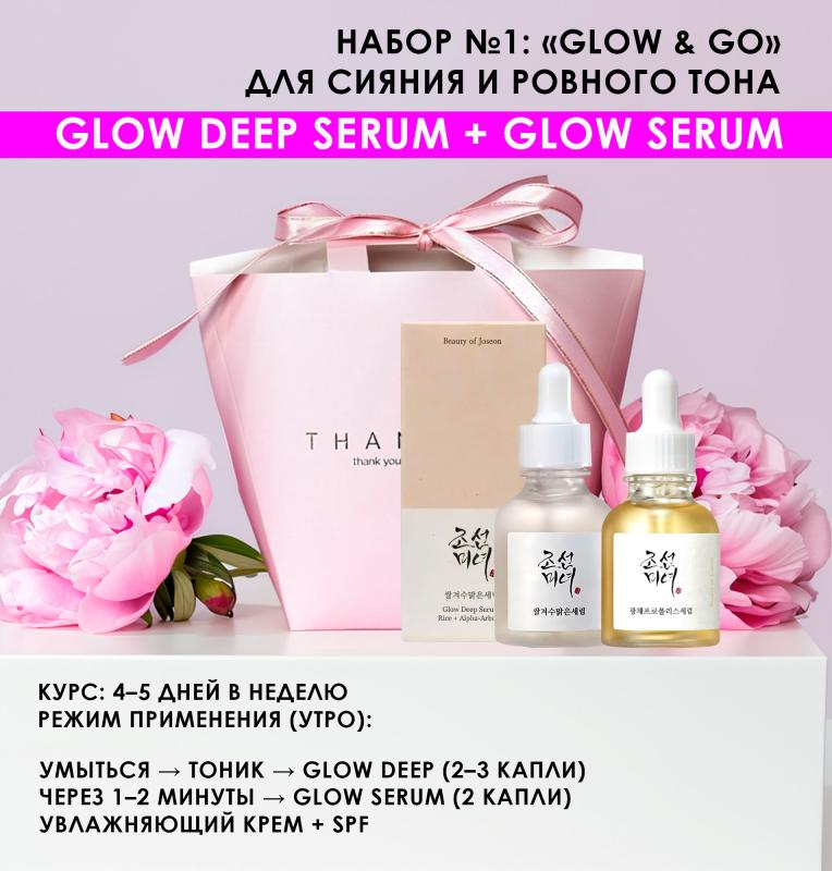 Набор BEAUTY OF JOSEON №1: «Glow & Go» Для сияния и ровного тона Набор BEAUTY OF JOSEON №1: «Glow & Go» Для сияния и ровного тона