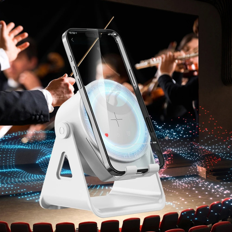 Креативный новый ZJ-08 многофункциональный беспроводной зарядный индукционный динамик с RGB цветной подсветкой