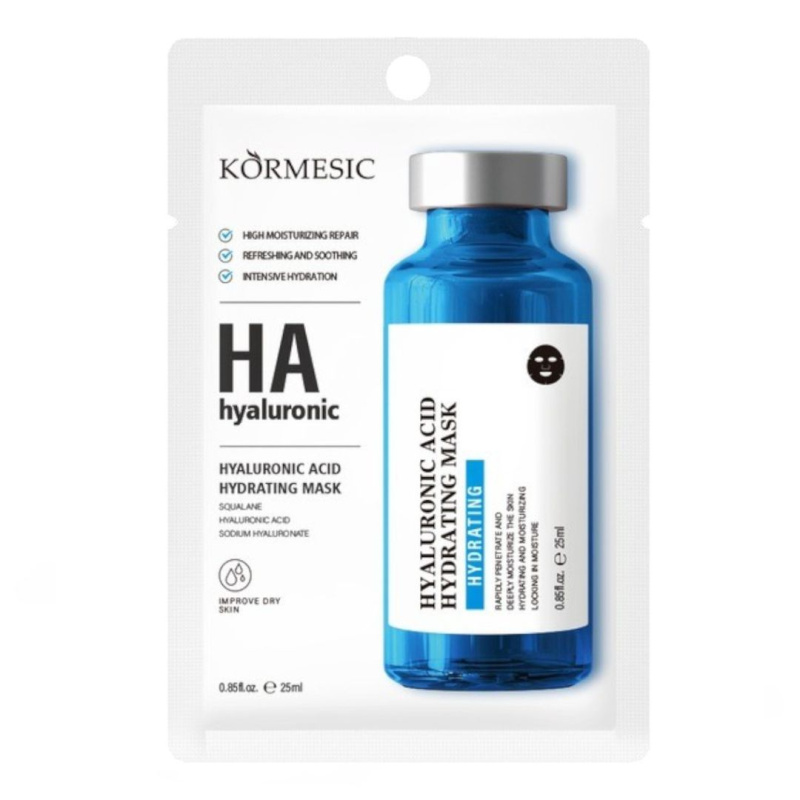 KORMESIC Увлажняющая тканевая маска для лица  с Гиалуроновой кислотой KORMESIC Увлажняющая тканевая маска для лица  с Гиалуроновой кислотой