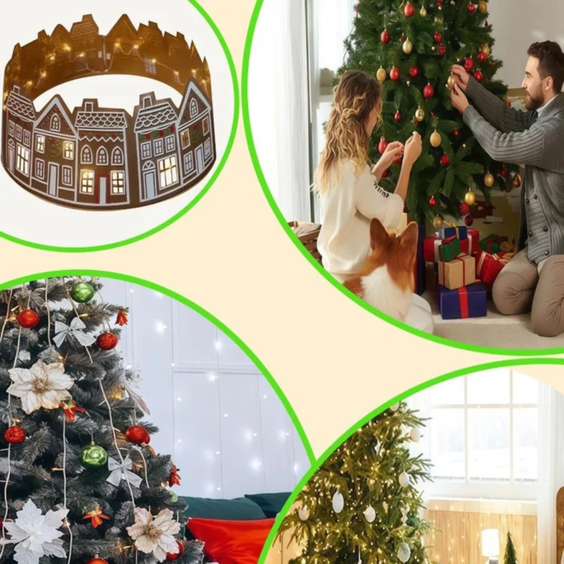 Рождественская елка-воротник в виде пряничного домика