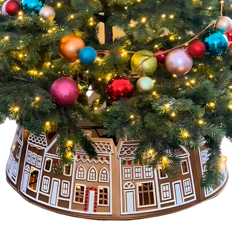 Рождественская елка-воротник в виде пряничного домика