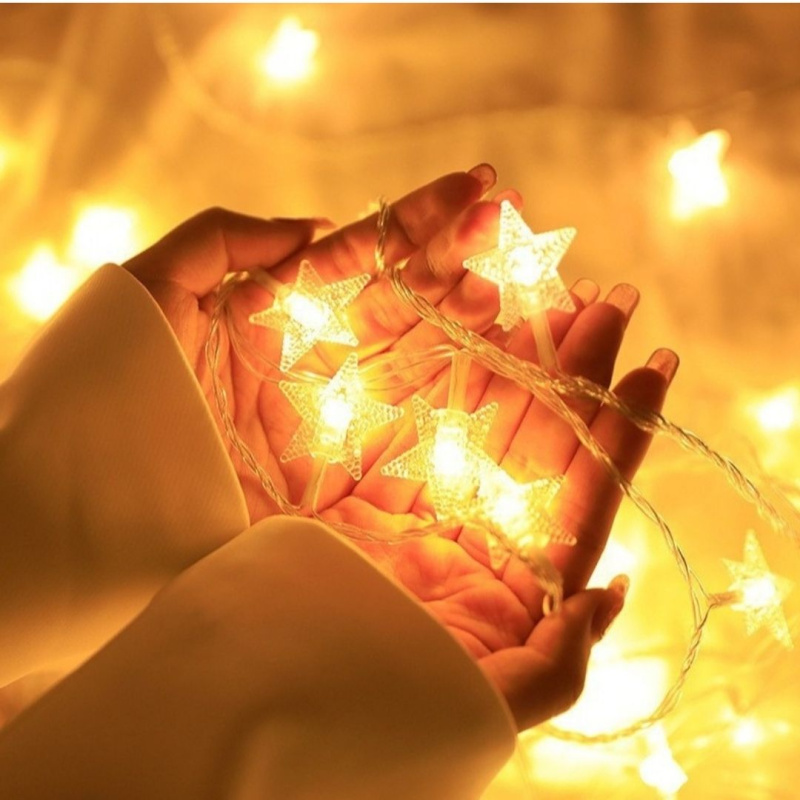 Гирлянда Звездочки, 40 ламп, 6 м