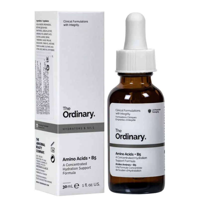 The Ordinary Увлажняющая сыворотка с аминокислотами The Ordinary Amino Acids + B5,30мл The Ordinary Увлажняющая сыворотка с аминокислотами The Ordinary Amino Acids + B5,30мл