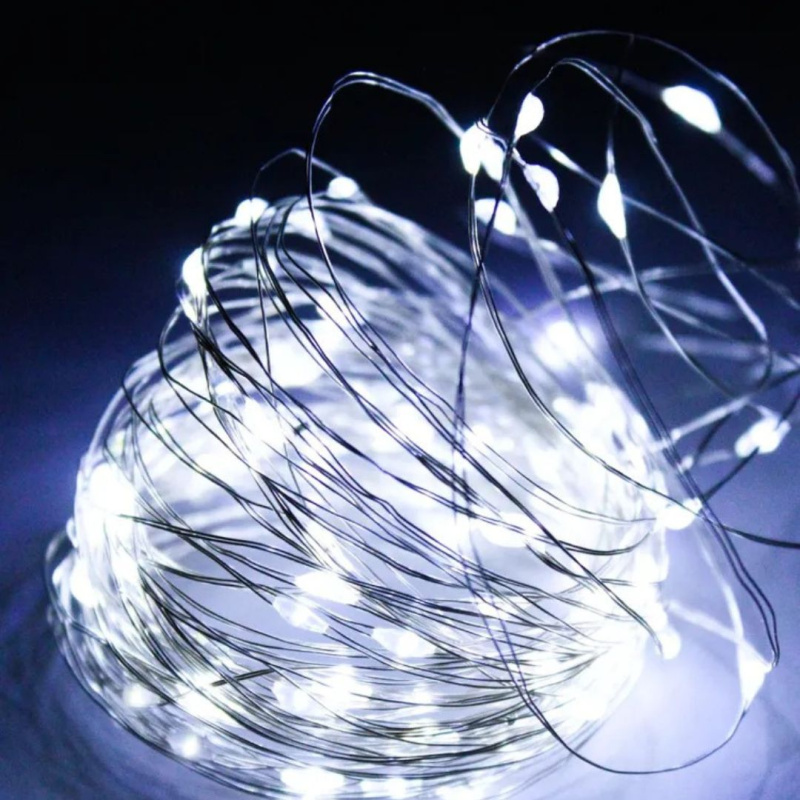 Гирлянда Роса белая 10 метров