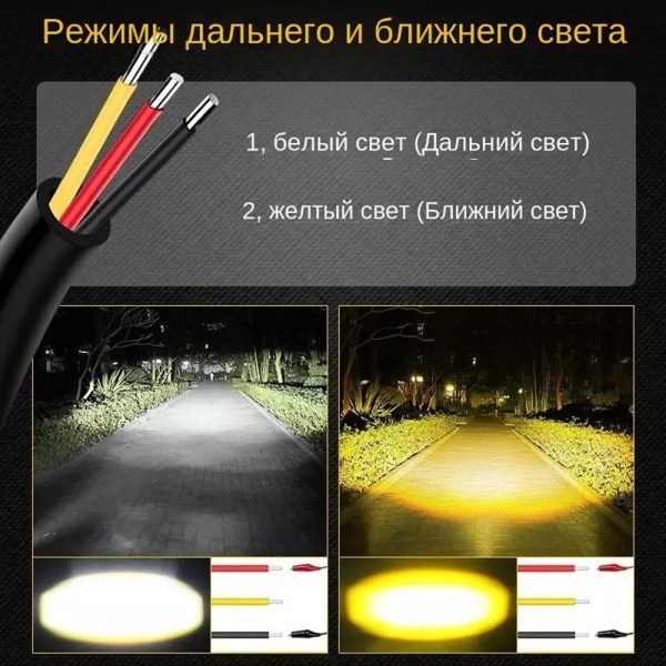 Прожектор автомобильный, 40w-white Yellow