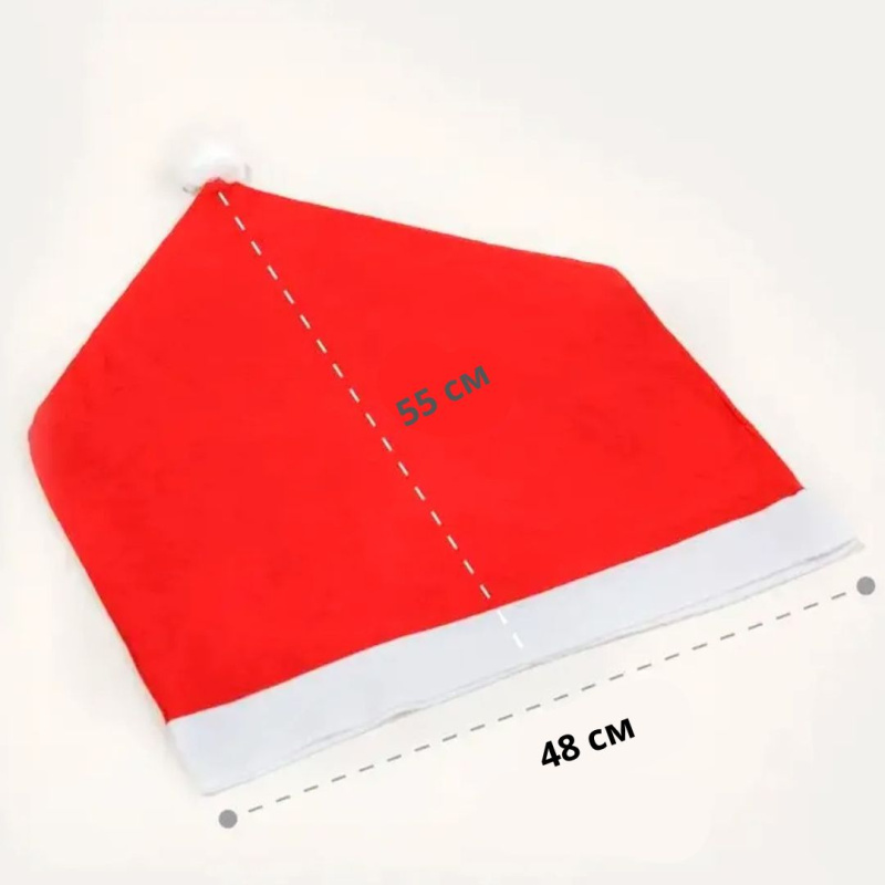 Накидка на стул новогодняя Шапка Санты с бубенчиком