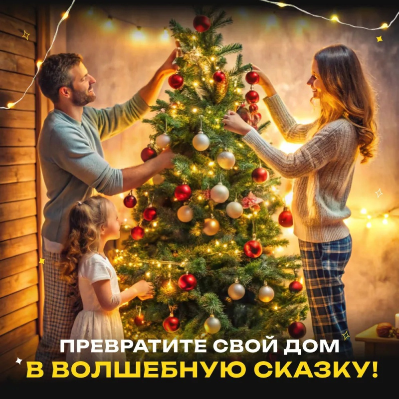 Гирлянда светодиодная Роса нить 30 м