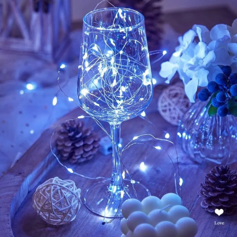 Гирлянда Роса белая 10 метров