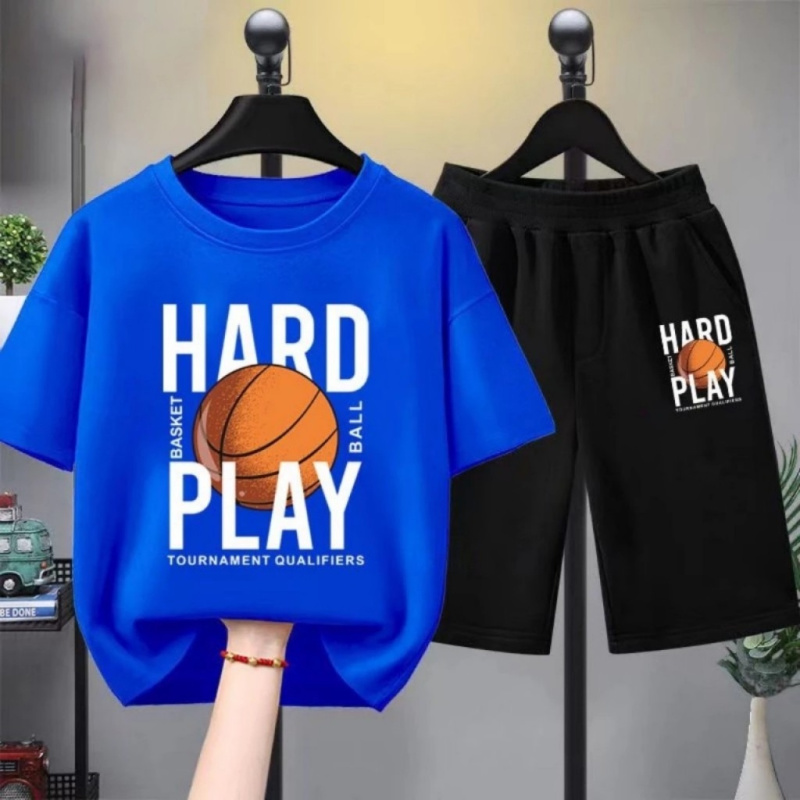 Спортивный игровой комплект одежды для мальчика «HARD PLAY», синий с чёрным