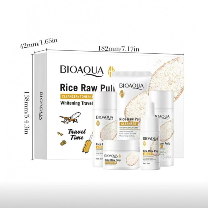 Bioaqua Набор средств для ухода за лицом с экстрактом риса 5 в 1